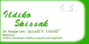 ildiko spissak business card
